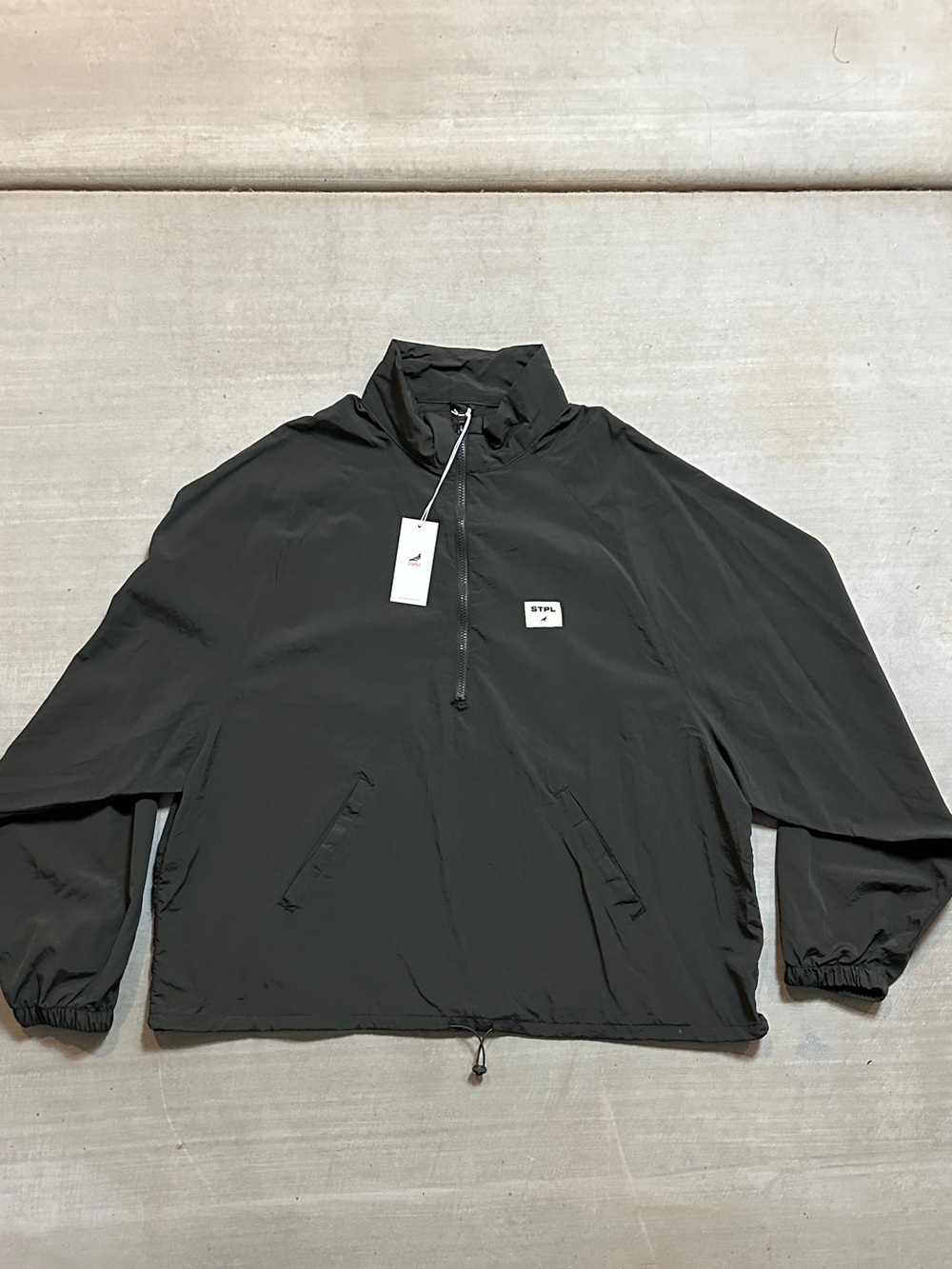 Staple Black Half-Zip Windbreaker Pullover
